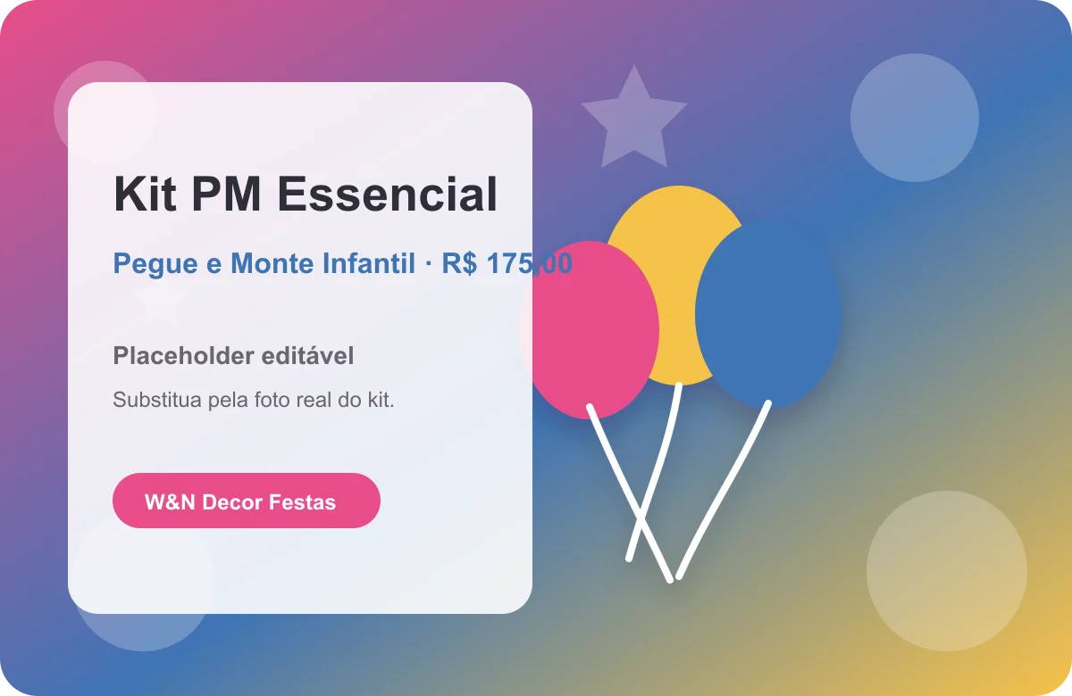 Kit PM Essencial da W&N Decor Festas